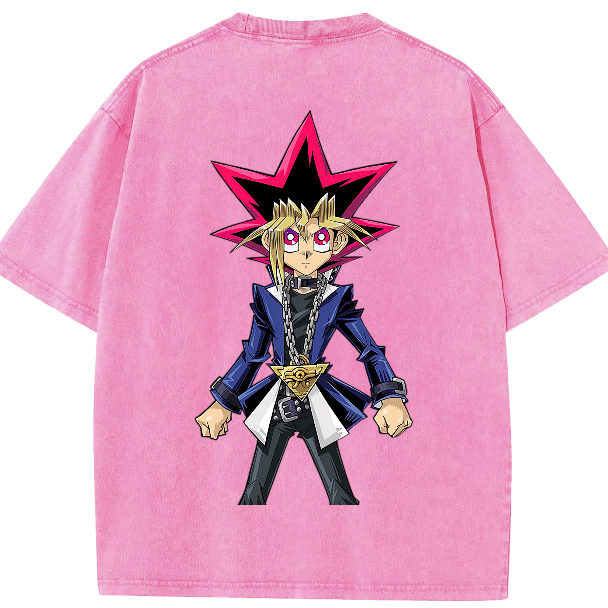 （画像用） 遊☆戯☆王 Yu-Gi-Oh! 綿100% ヴィンテージ風 半袖Tシャツ（背面プリント）